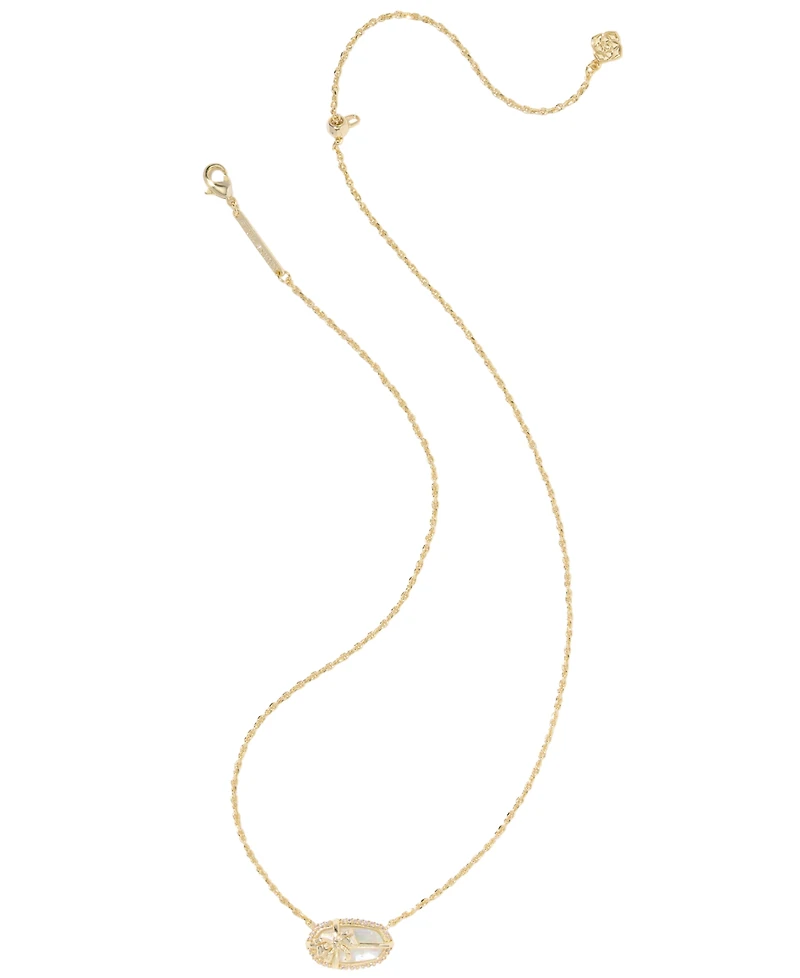 Kendra Scott Imitation Pearl & Crystal Elisa Bow Short Pendant Necklace