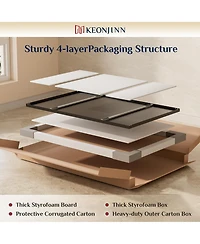 Keonjinn Inch Brushed Black Bathroom Vanity Mirror Metal Framed Over Sink Wall Mirror Horizontal/Vertical