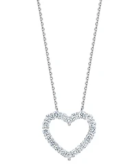 Forever Grown Diamonds Lab Grown Diamond Heart Pendant Necklace (1 ct. t.w.) in Sterling Silver