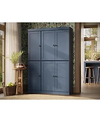 Palace Imports 100% Solid Wood 48.5" Pantry Cabinet with Shaker Doors, 2-Drawers & Adjustable Shelves