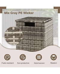 Sugift 2-in-1 Patio Rattan Gas Propane Tank Cover for 20 lbs Propane Tanks