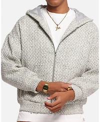 Xxiii Men's Boucle Tweed Zip Hoodie