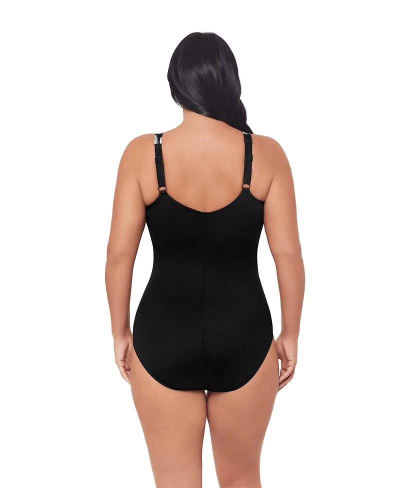 Miraclesuit Plus Fiore Di Luna Oceanus Tummy Control One-Piece Swimsuit