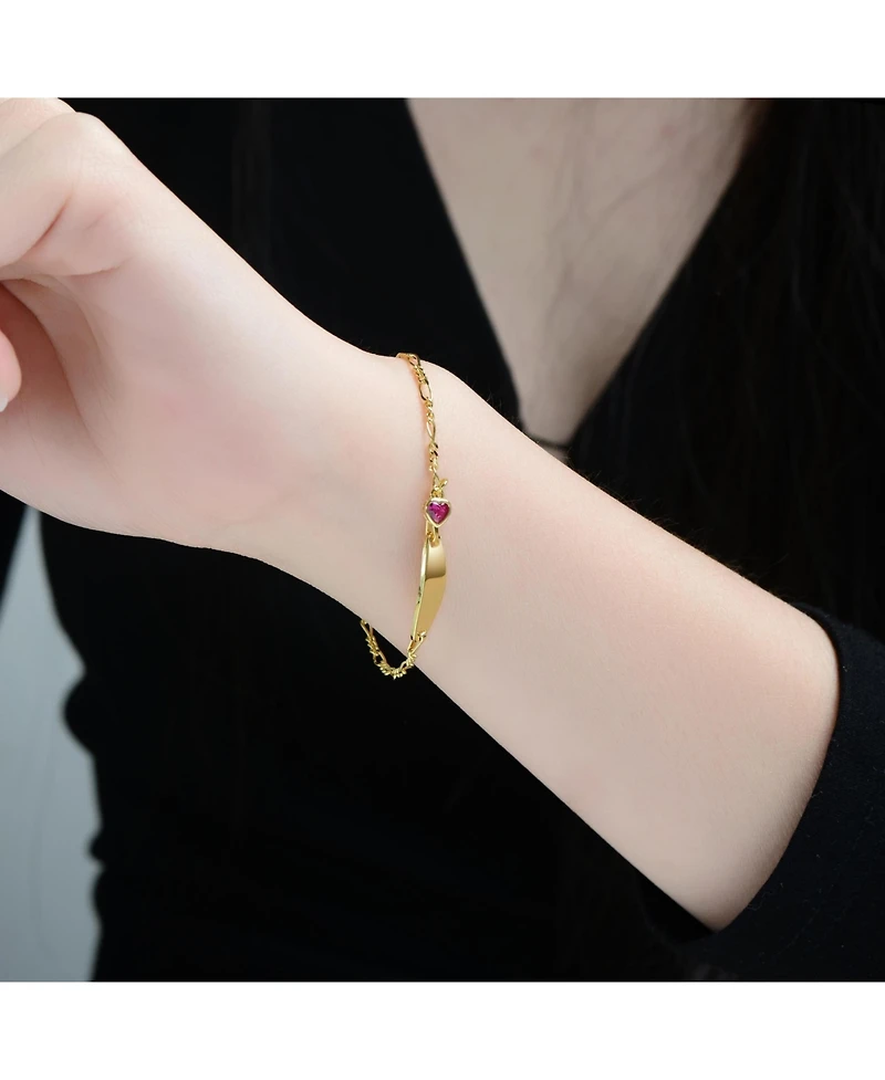 Chic Minimalist Bar Bracelets with Round Bezel Set Cubic Zirconia Charm