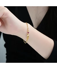 Chic Minimalist Bar Bracelets with Round Bezel Set Cubic Zirconia Charm