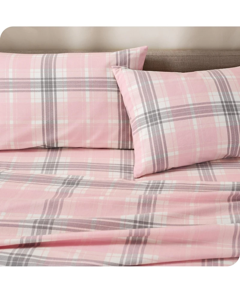 Bare Home Printed Cotton Flannel Sheet Set