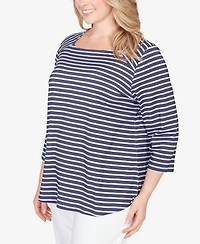 Ruby Rd. Plus Classic Marine Stripe Knit Top
