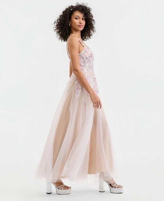Jump Juniors' 3D-Floral Illusion-Bodice Gown at CoolSprings Galleria in  Franklin, TN