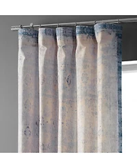 Half Price Drapes Beach Abstract Textured Printed Cotton Curtain