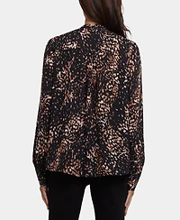 Nydj Women's Tie Neck Long Sleeve Top