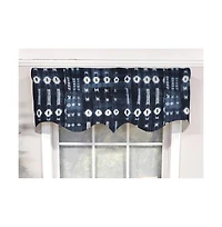 Rlf Home Modern Design Classic Pulsar Regal Style Window Valance 50" x 17" Indigo