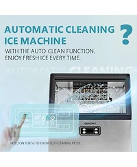 Euhomy Ice Maker with Auto Clean in Silver