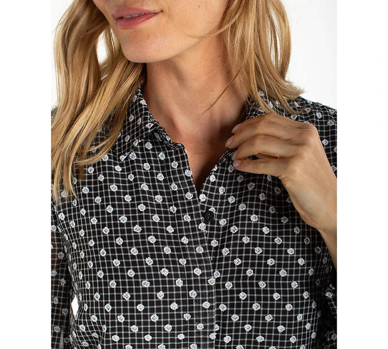 Liverpool Los Angeles Women's Long-Sleeve Collared Top