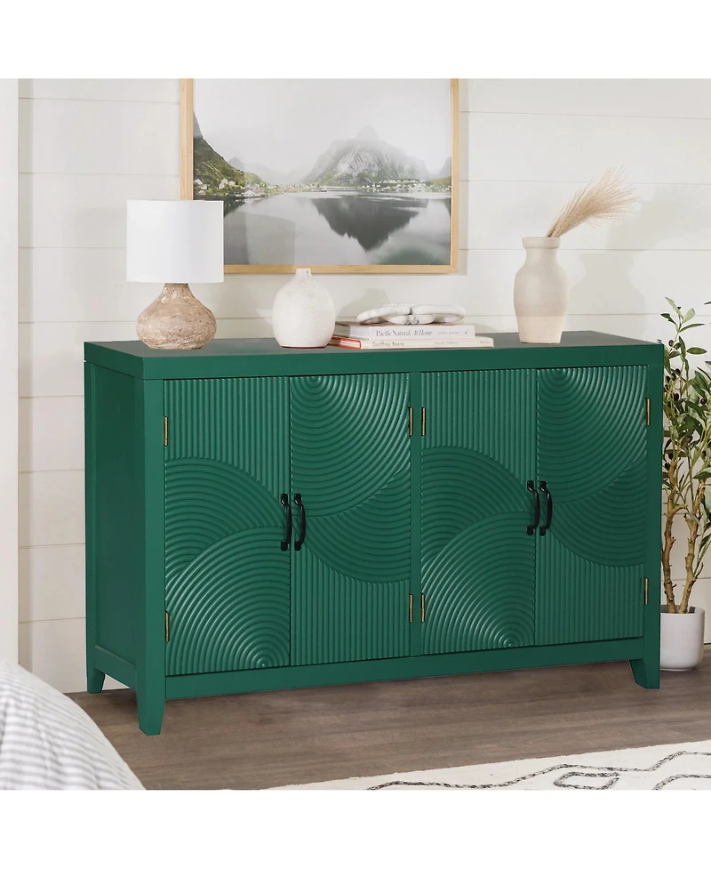 Casainc 59" Green Accent Storage Cabinet with 4 Doors