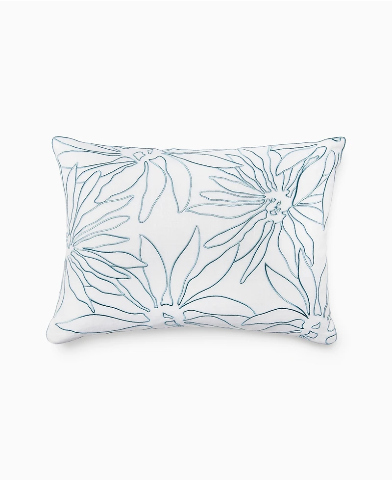 Sferra Laguna Embroidered Decorative Pillow, 12" x 18"