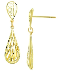 Macy's Intricate Filigree Dangle Drop Earrings in 10k Yellow Gold