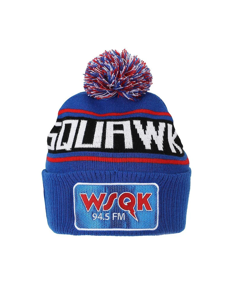 Stranger Things Men's Wsqk Squawk Blue Cuff Beanie