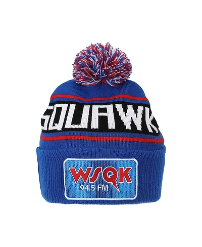 Stranger Things Men's Wsqk Squawk Blue Cuff Beanie