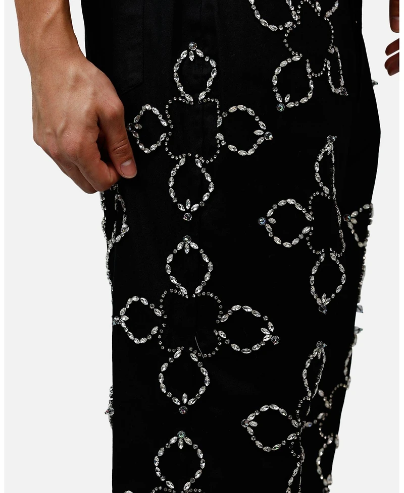 mnml Men's Ultra Baggy Jewel Appl Pants