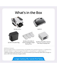 Dji Dji Mini 4 Pro Fly More Combo with Dji Rc 2 (Screen Remote Controller), Folding Mini-Drone with 4K Hdr Video Camera for Adults, Under 0.549