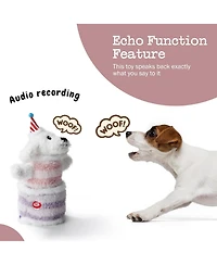Fuzzwoof Birthday Cake Dog Toy, Dancing with Echo Function Feature, Singing Birthday Songs, Interactive Dog Toys, Plush Stuffed Puppy Toy