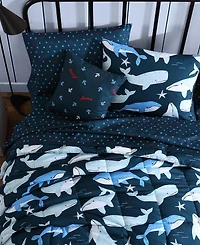 Nautica Finnian Whales Microfiber 4-Pc. Comforter Set, Full/Queen