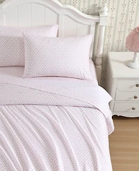 Laura Ashley Sweet Lady Bugs Microfiber -Pc. Sheet Set