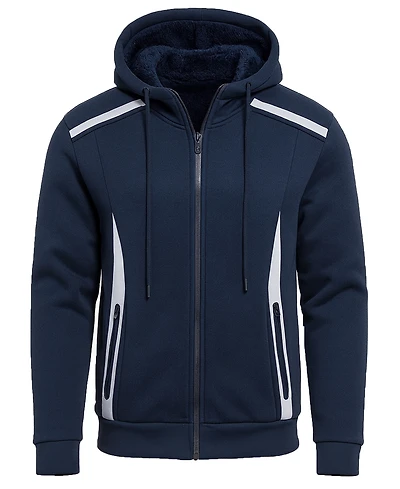 Blu Rock Men's Slim-Fit Reflective Tech Full-Zip Hoodie