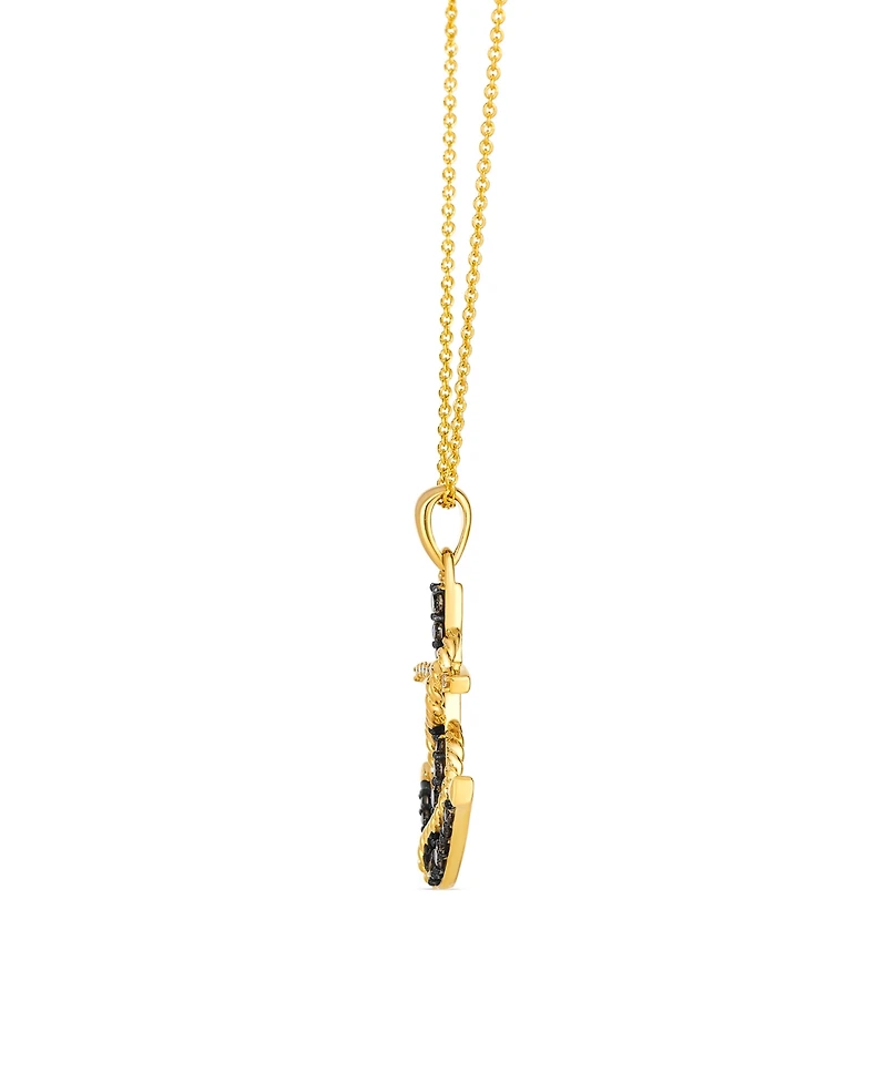 Le Vian Chocolate Diamond (0.22 ct. t.w.) and Vanilla Diamond (0.03 ct. t.w.) Chocolatier Pendant Necklace in 14k Honey Gold
