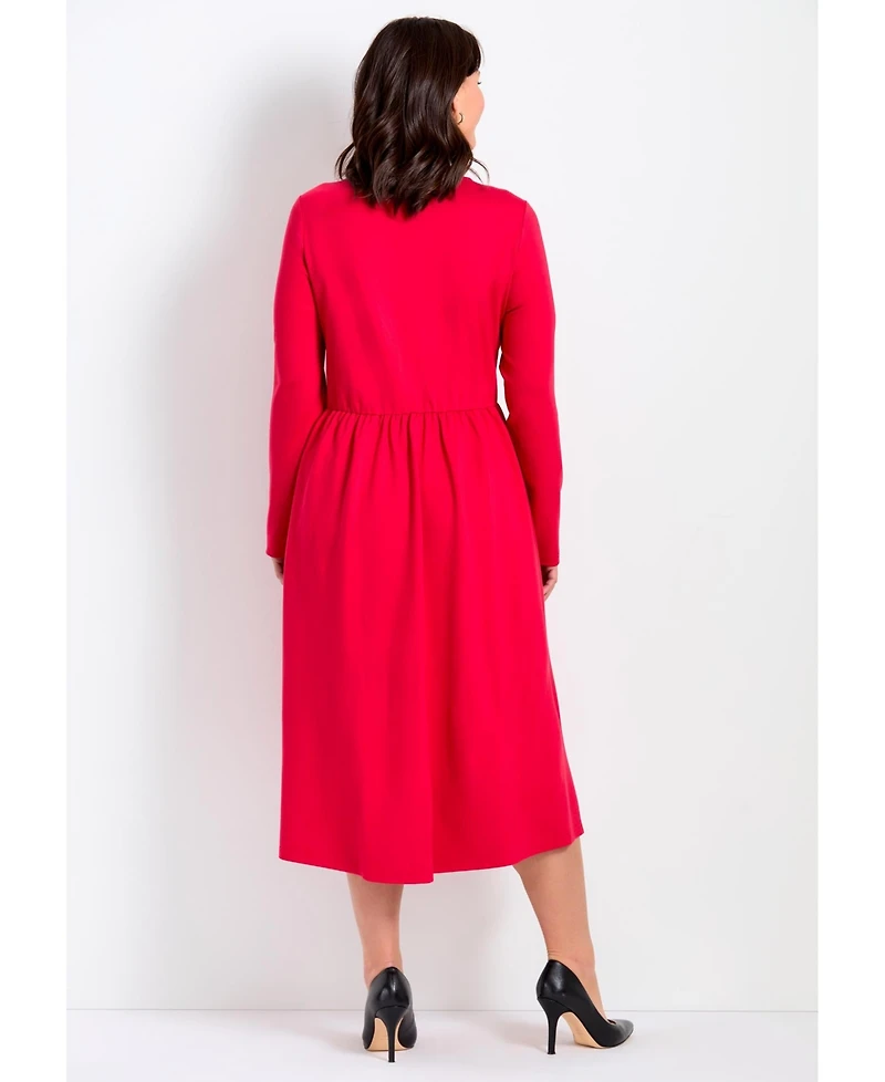 Avenue Women's Fit And Flare Midi Dress