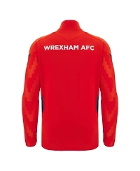 Macron Men's Red Wrexham Training Quarter-Zip Pullover Hoodie