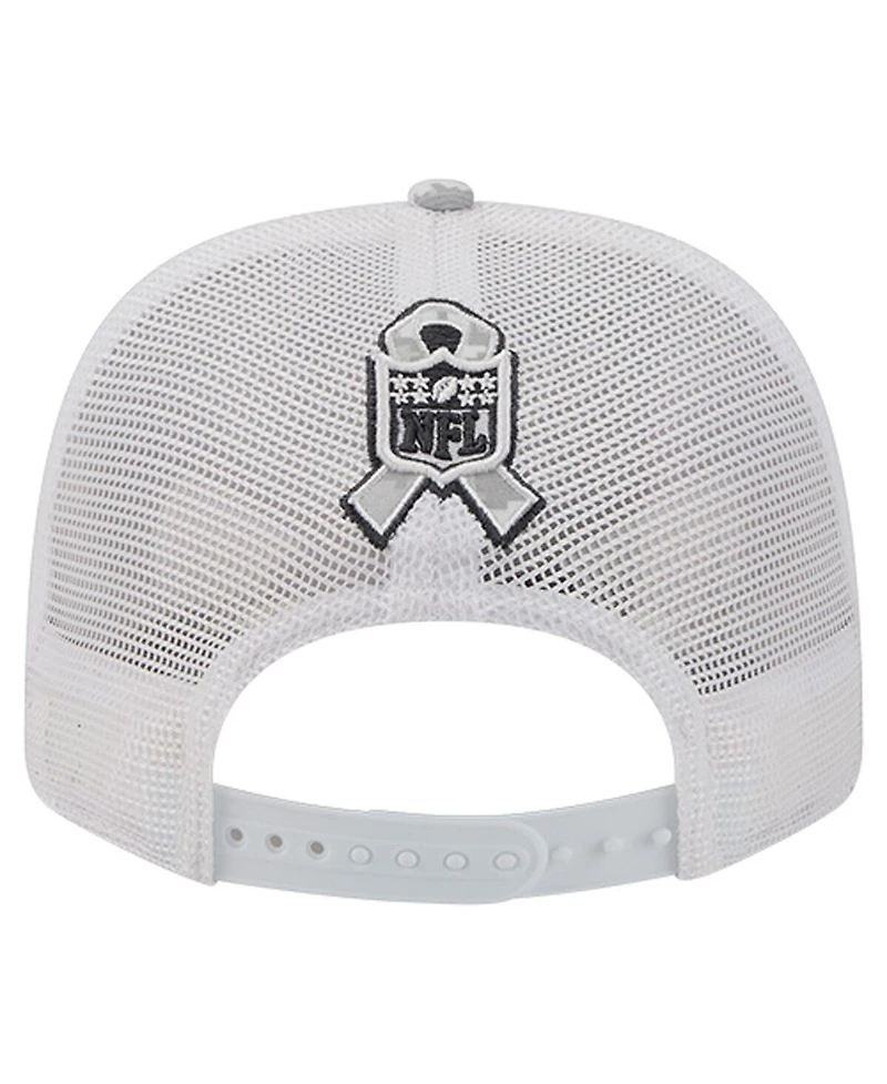 New Era Men's Gray Los Angeles Rams Salute to Service Fan Pack 9SEVENTY Trucker Adjustable Hat