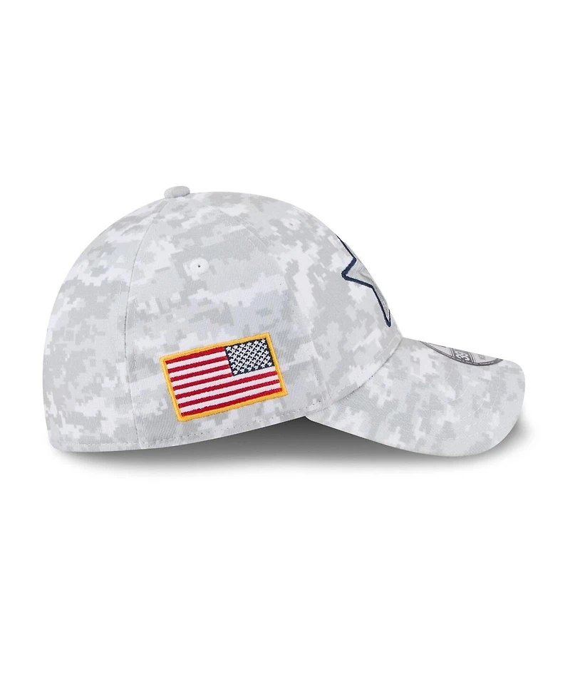 New Era Men's White Dallas Cowboys 2025 Salute to Service Digital Camo Fan Pack 39THIRTY Flex Hat