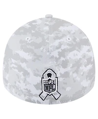 New Era Men's White Las Vegas Raiders 2025 Salute to Service Digital Camo Fan Pack 39THIRTY Flex Hat