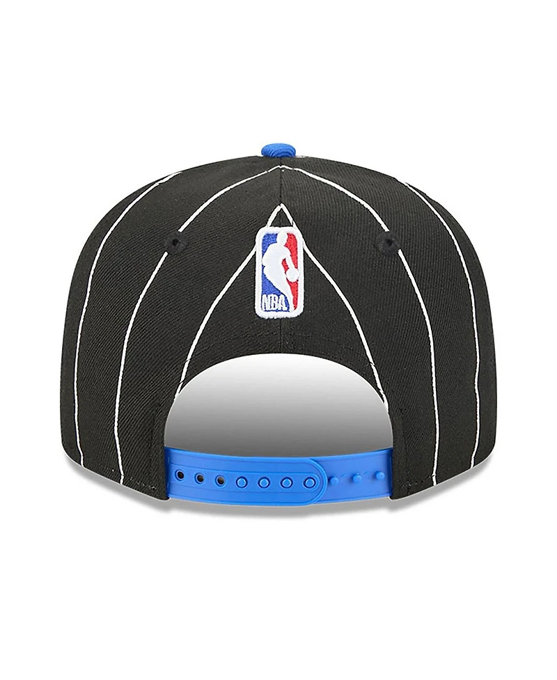 New Era Men's Black/Blue Orlando Magic Jersey Hook Statement Edition 9FIFTY Snapback Hat