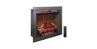 Flynama 28 inch Infrared Electric Fireplace with Removable Trim kit Insert, Touch Panel Home Decor Heater, Smokeless Firebox With Fire Crackling Sound