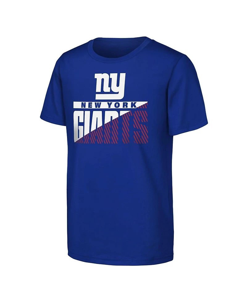 Outerstuff Big Boys and Girls 2-Pack Royal New York Giants Never Quit T-Shirt Set