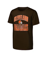Outerstuff Big Boys and Girls 2-Pack Brown Cleveland Browns Never Quit T-Shirt Set