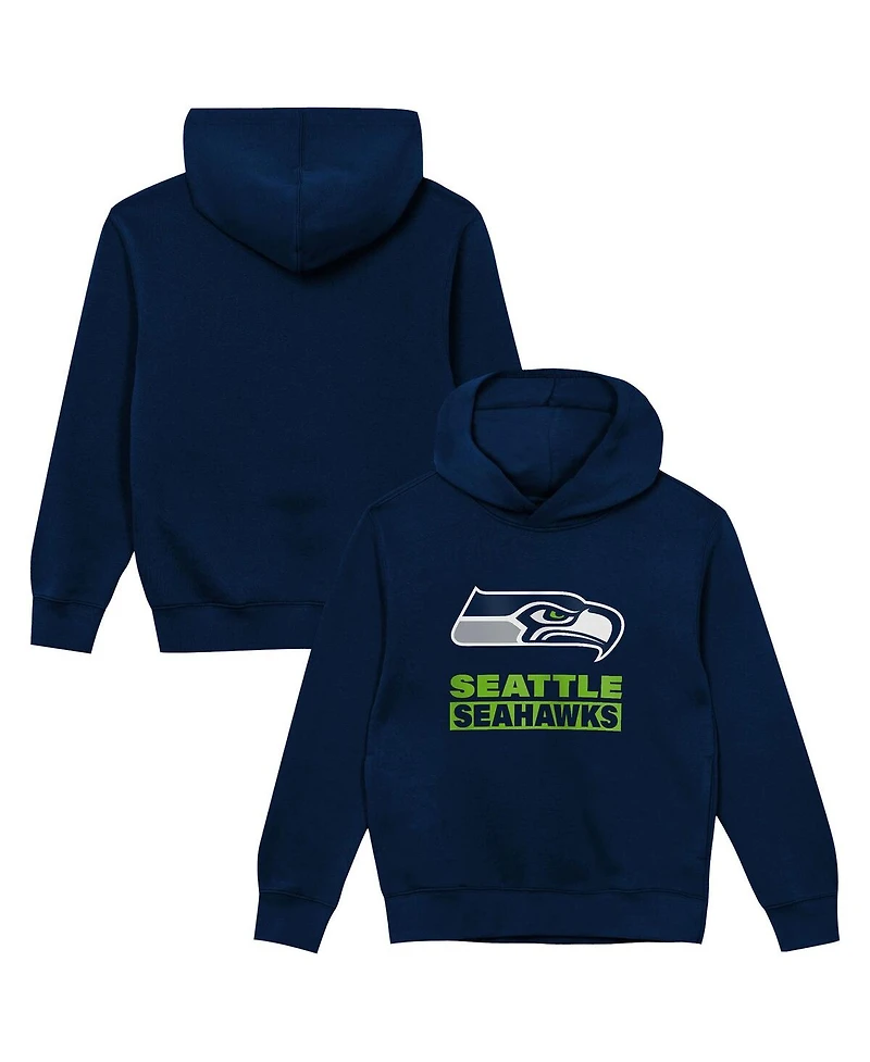 Outerstuff Preschool College Navy Seattle Seahawks Back to Basics Hoodie