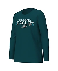 Outerstuff Big Boys and Girls Midnight Green Philadelphia Eagles Chestnut Holiday Sleep Set
