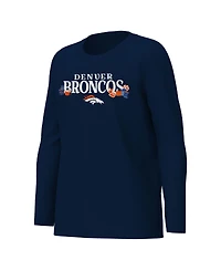 Outerstuff Big Boys and Girls Navy Denver Broncos Chestnut Holiday Sleep Set