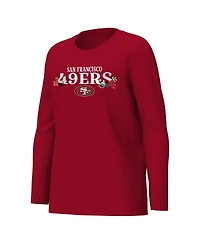 Outerstuff Big Boys and Girls Scarlet San Francisco 49ers Chestnut Holiday Sleep Set