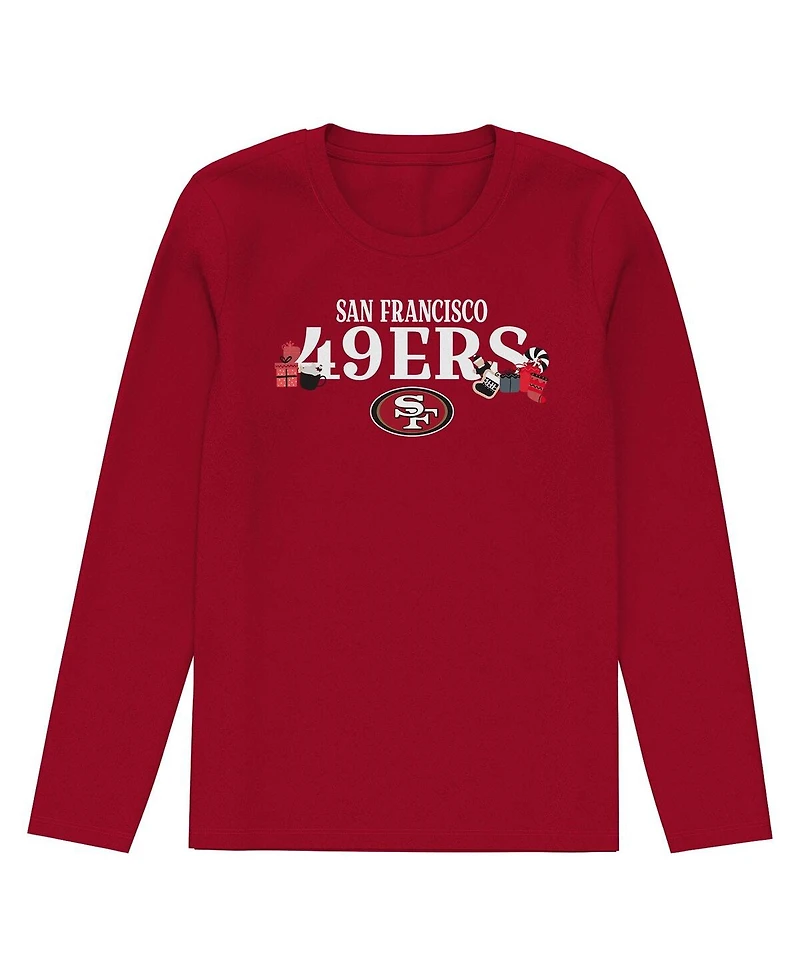 Outerstuff Preschool Scarlet San Francisco 49ers Chestnut Holiday Sleep Set