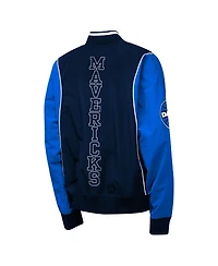 Outerstuff Big Boys and Girls Navy/Blue Dallas Mavericks Two-Pointer Full-Zip Windbreaker