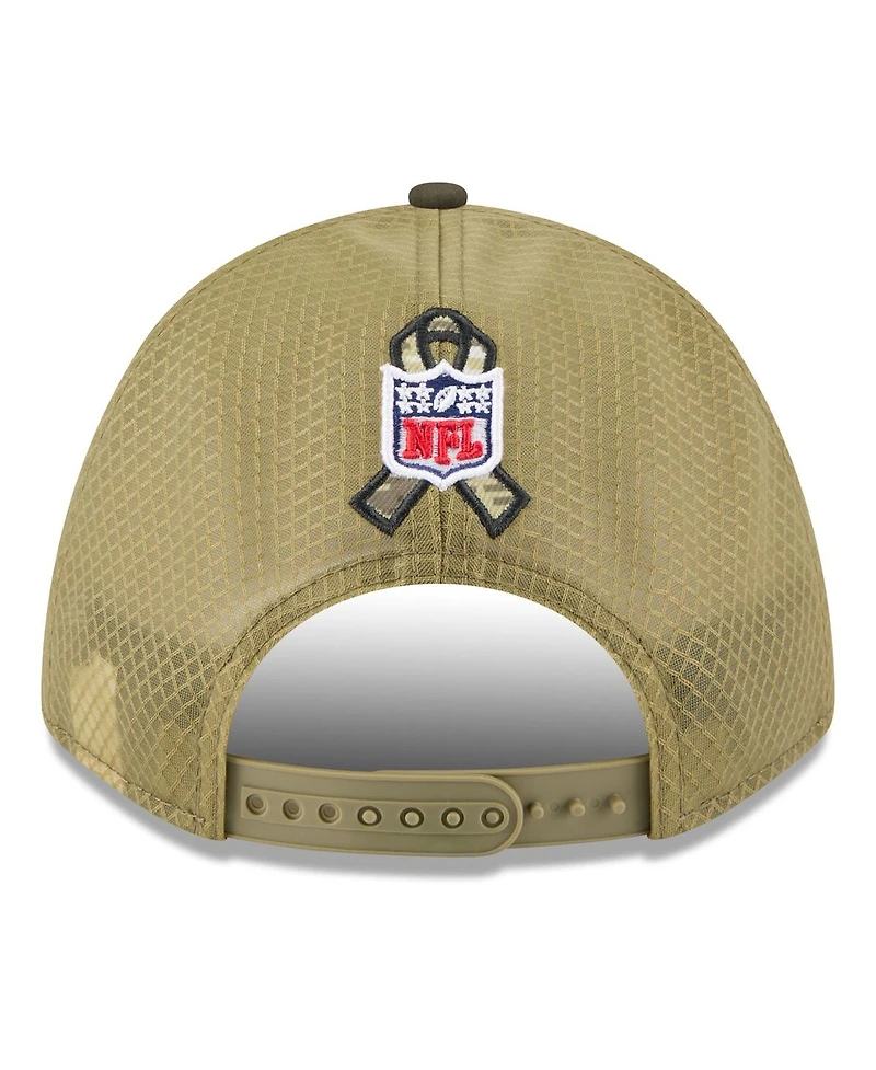 New Era Men's Green New Orleans Saints 2025 Salute to Service 9FORTY A-Frame M-Crown Adjustable Hat