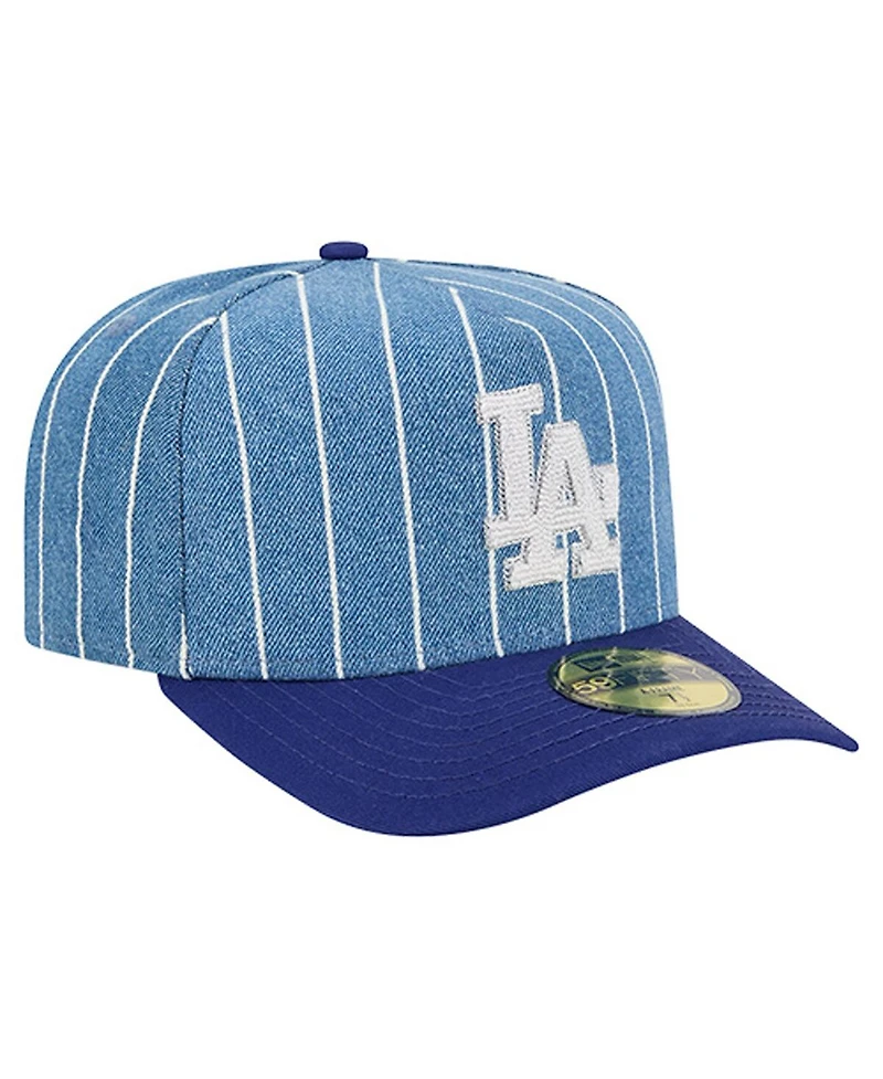 New Era Men's Blue/Royal Los Angeles Dodgers Parallel A-Frame 59FIFTY Fitted Hat