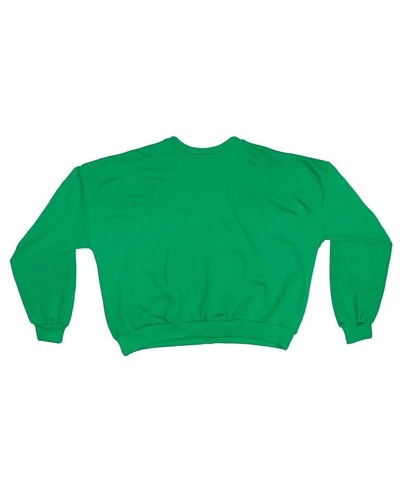 Pressbox Women's Green Notre Dame Fighting Irish Oversized Janice Waist-Length Sweatshirt