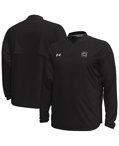 Under Armour Men's Black South Carolina Gamecocks Motivate Long Sleeve Quarter-Zip Jacket