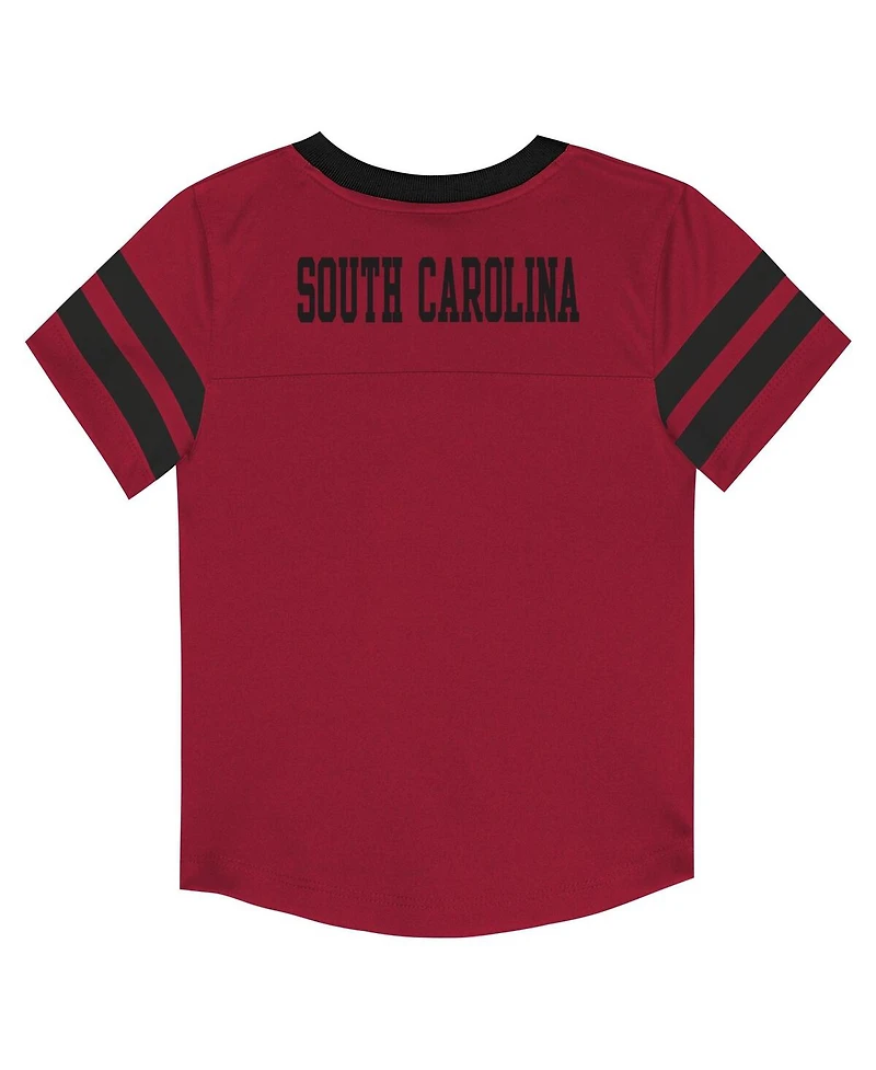 Outerstuff Baby Boys and Girls 2-Piece Garnet South Carolina Gamecocks Team Logo Red Zone Top Pant Set