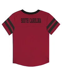 Outerstuff Baby Boys and Girls 2-Piece Garnet South Carolina Gamecocks Team Logo Red Zone Top Pant Set
